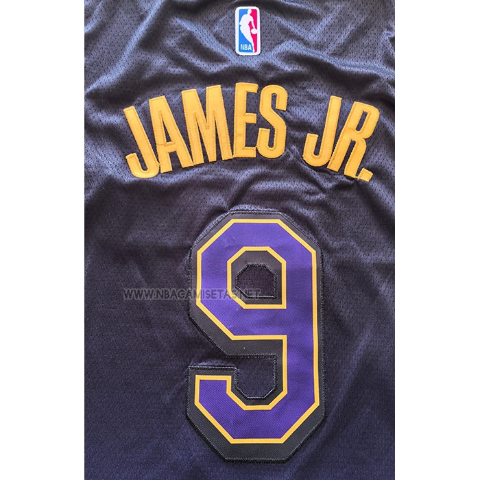 Camiseta Los Angeles Lakers James JR. NO 9 Ciudad 2024-25 Violeta